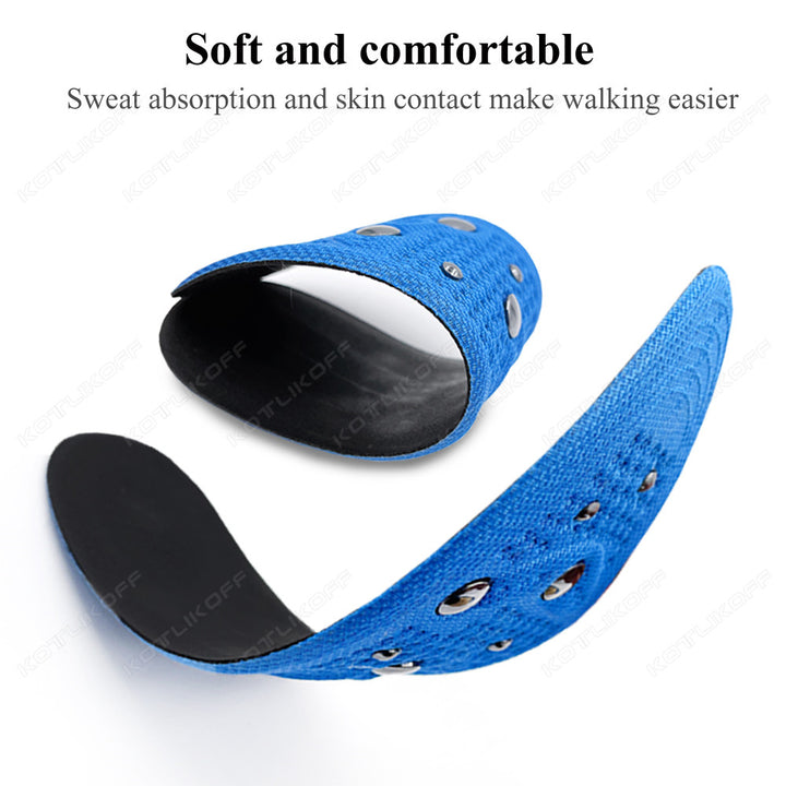 Premium Magnetic Therapy Insoles for Foot Acupressure - Soft Sports Cushion Inserts, Sweat-Absorbing & Deodorant, Unisex 