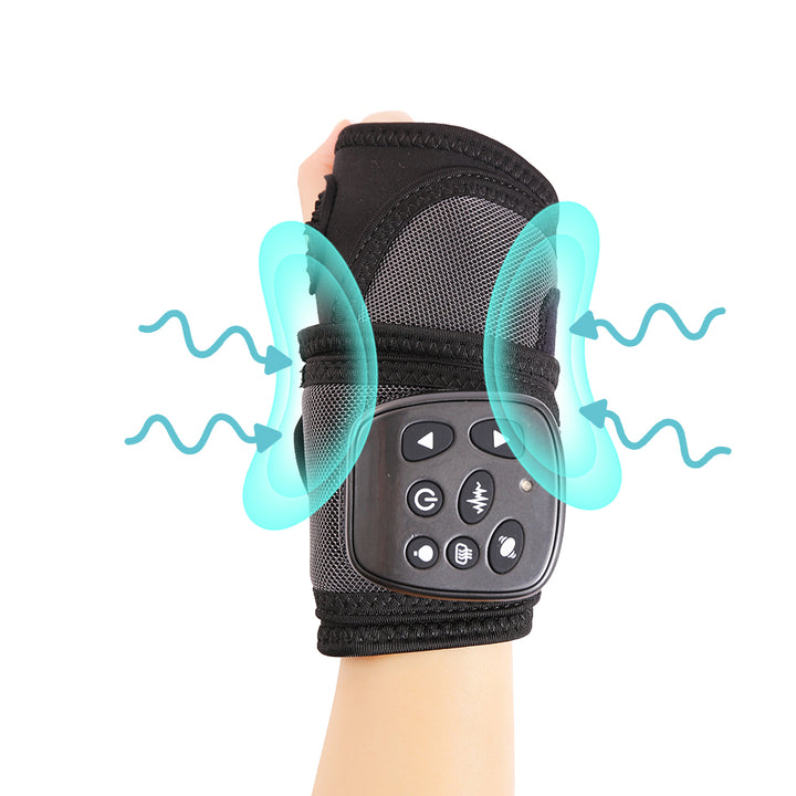 Premium Electric Hand Massager - 3-in-1 Multi-Function Vibration Wristband with Air Compression, Heat, and Kneading for 