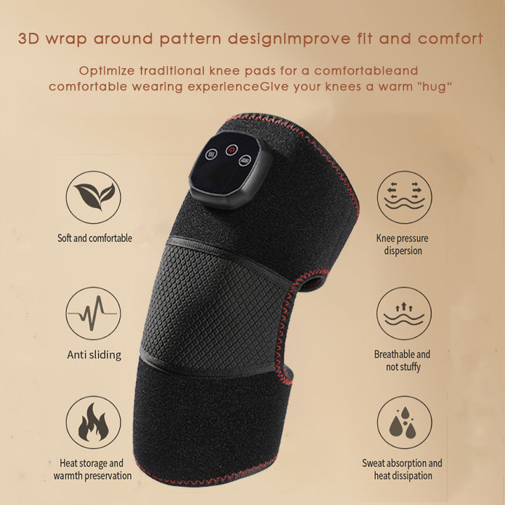 Premium Electric Heating Knee Massager | Intelligent Warm Compress for Joint Protection | Adjustable 45°C-65°C | 3-Second 