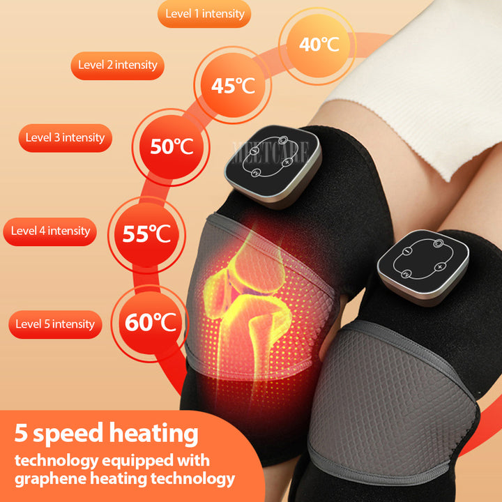 Premium Electric Heating Knee Massager | Intelligent Warm Compress for Joint Protection | Adjustable 45°C-65°C | 3-Second 