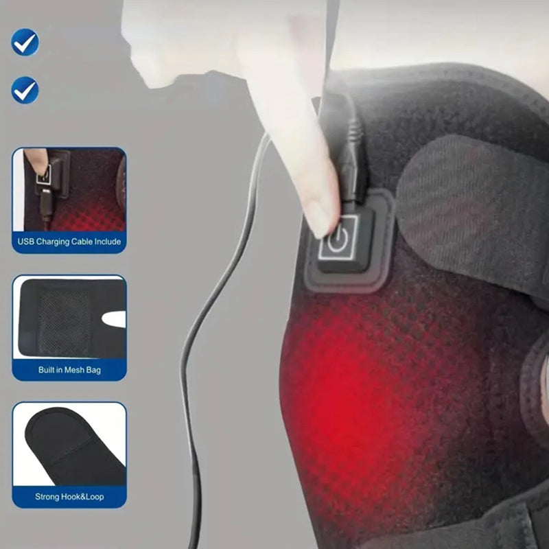 Premium Electric Heating Knee Protection – Adjustable Knee Joint Care Tool with 3 Temperature Levels and One-Click Control 