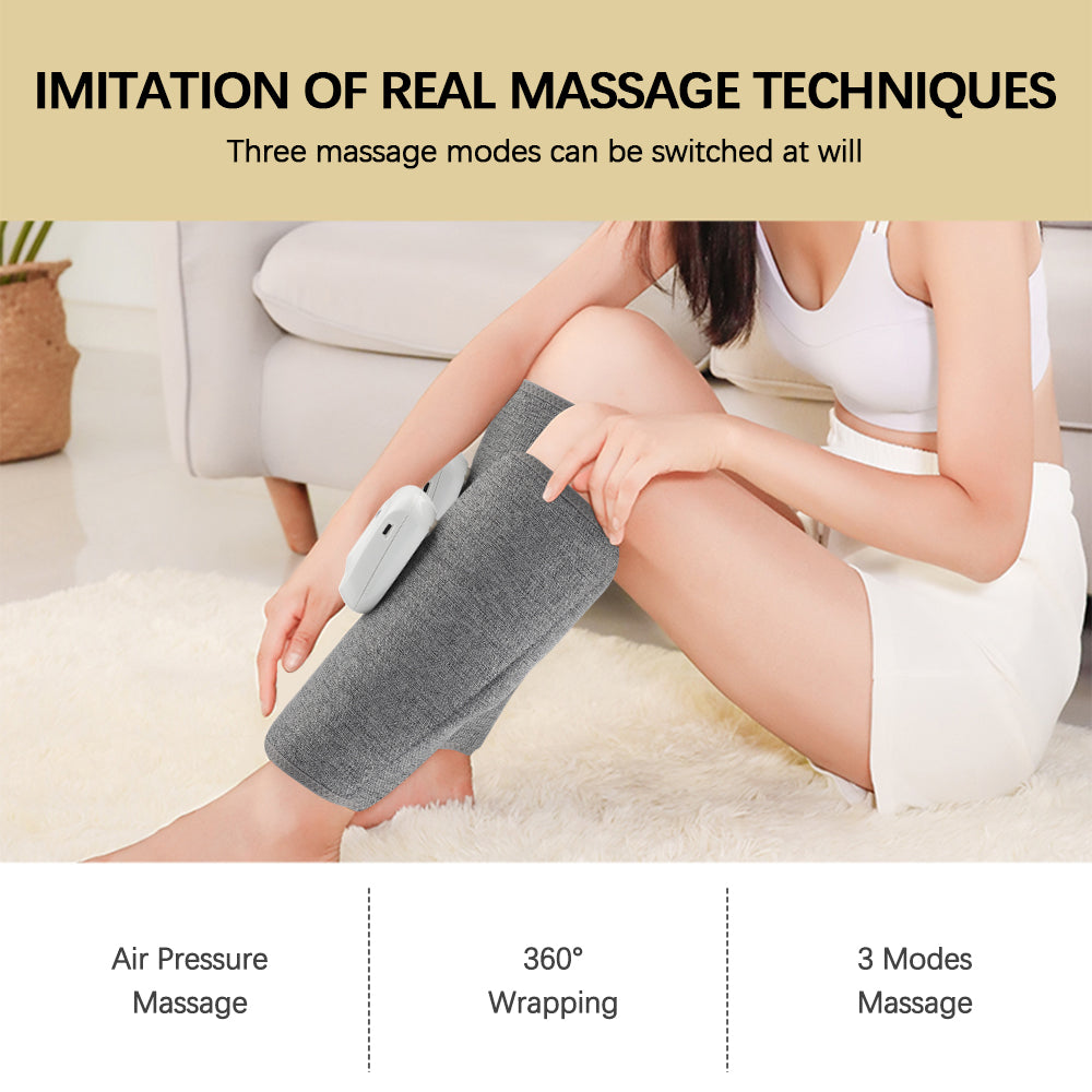 Premium Electric Leg Massager - Wireless, Rechargeable Air Compression Calf Massage for Muscle Relief & Relaxation | Health 