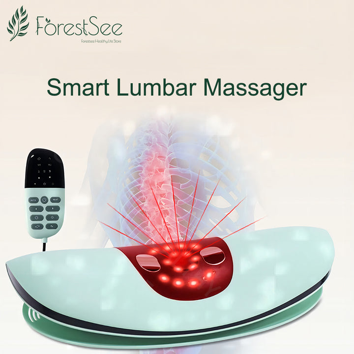 Premium Electric Lumbar Traction Device for Lower Back Pain Relief – Vibration & Thermal Therapy, Ergonomic Design,