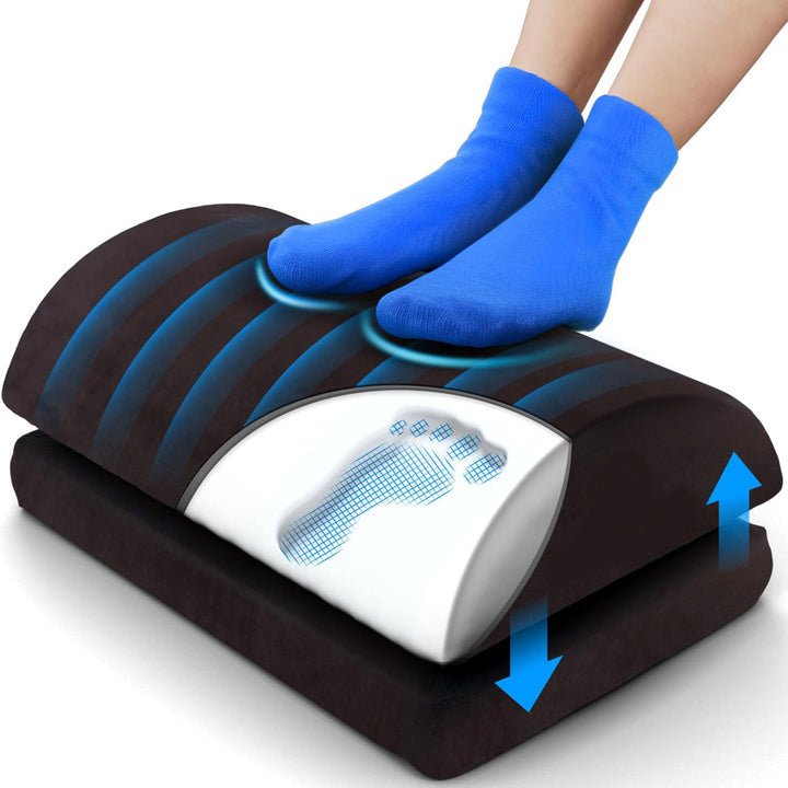 Premium Ergonomic Foot Rest for Under Desk, Office Foot Stool for Comfort and Support, Anti-Slip Footrest Pillow for Work, 