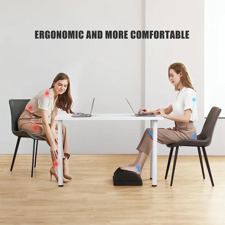 Premium Ergonomic Foot Rest for Under Desk, Office Foot Stool for Comfort and Support, Anti-Slip Footrest Pillow for Work, 