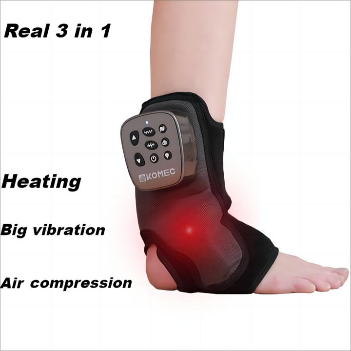 Premium Foot Massager 3 in 1 with Vibration, Air Compression & Heat Compress for Ankle Pain Relief