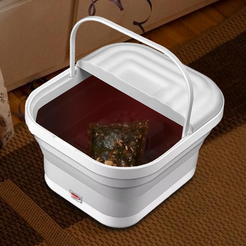 Premium Portable Thermostatic Foot Massage Tub – Foldable Heating Automatic Foot Bath for Home Relaxation & Blood Circulation