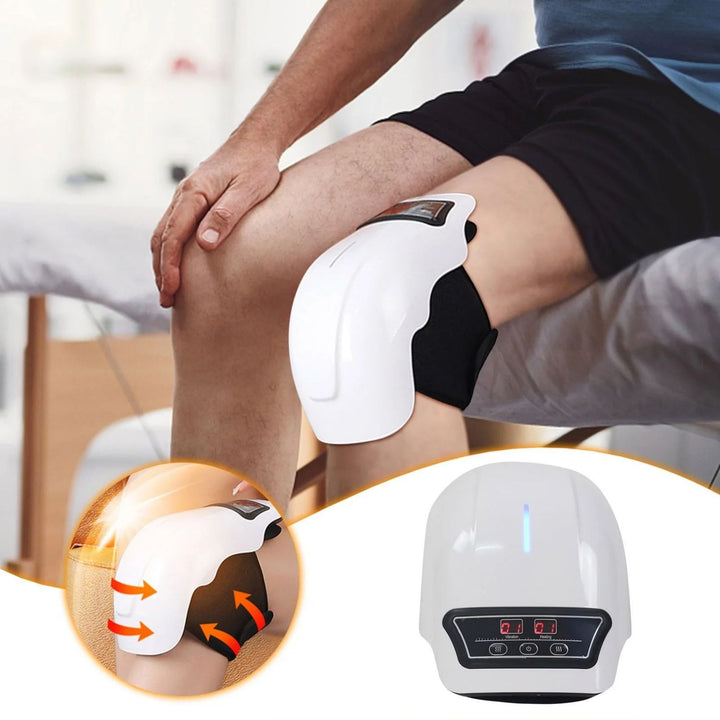 Premium Wireless Heated Knee Massager - Multifunctional Vibration & Hot Compress Therapy, 360° Wrap, Adjustable Temperature 