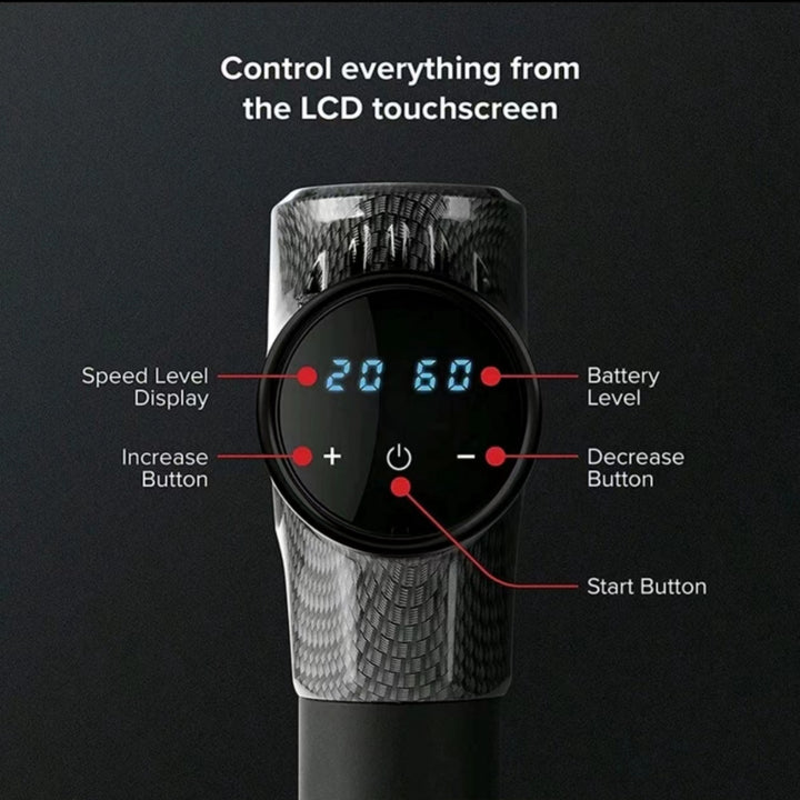 Premium 24V Deep Tissue Massage Gun with Hot & Cold Compress, 12 Heads, High-Frequency Muscle Relaxation for Neck, Shoulder & Full Body Recovery - StrengthXPhysiotherapy