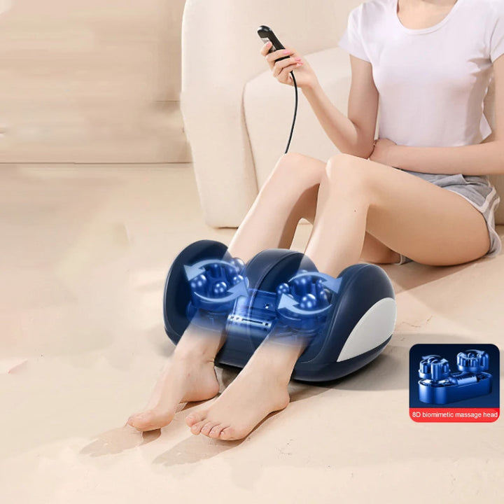 Premium Electric Foot Leg Massager | Deep Tissue Shiatsu Kneading | Heated Roller for Calf Relief | Stress Relief Foot Care 