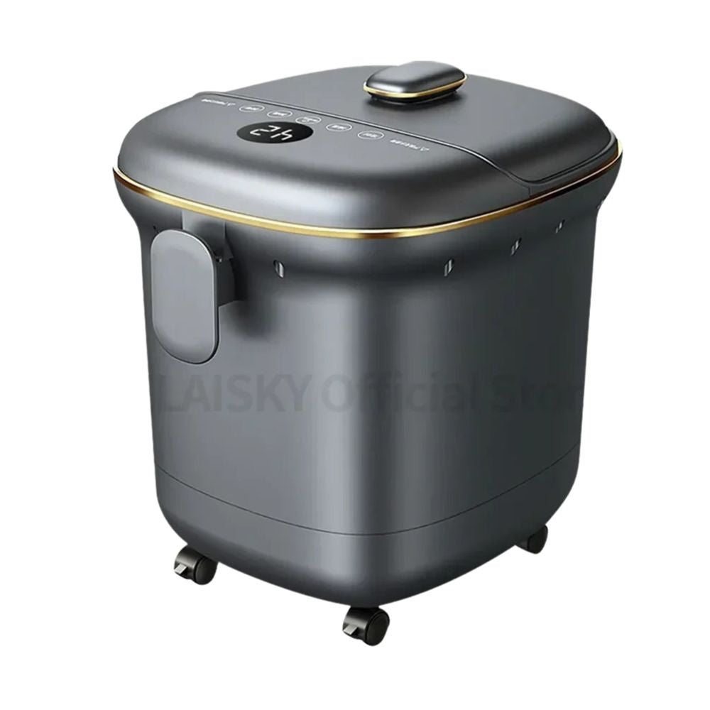 Luxury Foot Spa Bath Massager with Heat & Bubbles, Digital Temperature Control, Motorized Rollers, Adjustable Time Pedicure 