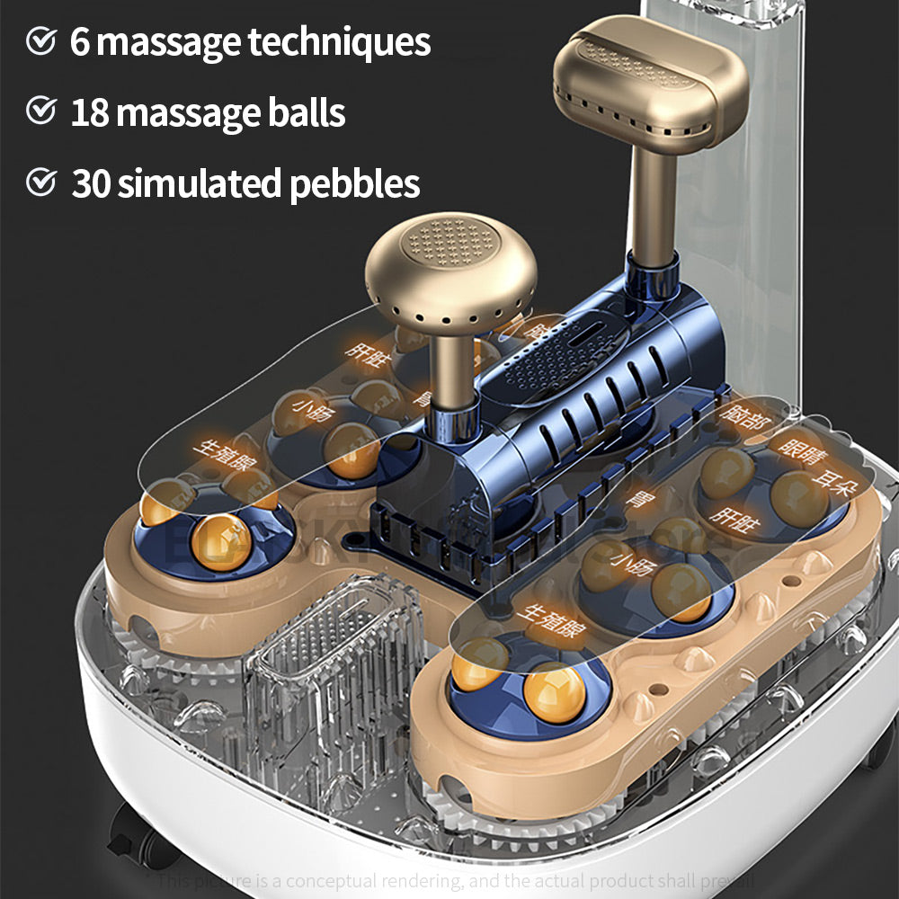 Luxury Foot Spa Bath Massager with Heat & Bubbles, Digital Temperature Control, Motorized Rollers, Adjustable Time Pedicure 