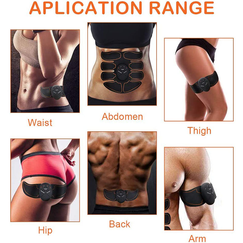Premium EMS Muscle Stimulator Abdominal Hip Trainer with LCD Display | USB Rechargeable Fitness Toner for Body Slimming & 
