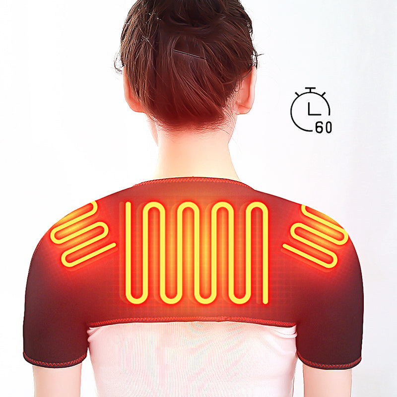 Premium Electrically Heated Shoulder Protector for Cervical Vertebra Warmer, Massage Therapy Cuff for Shoulder Soreness 