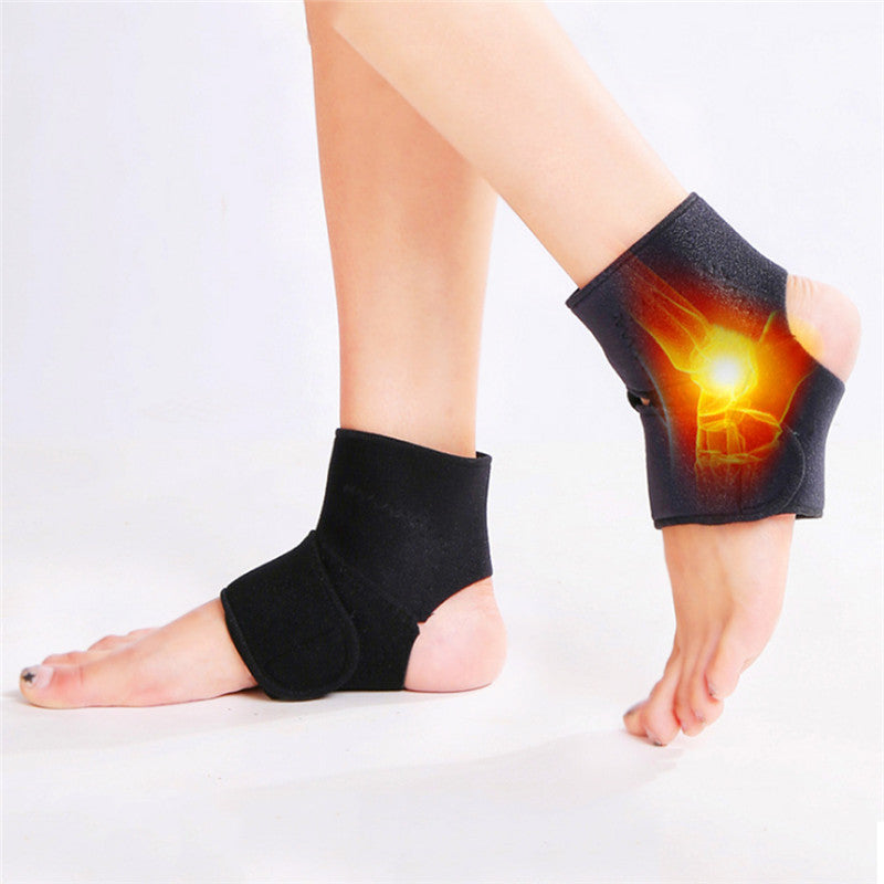 Premium Magnetic Therapy Ankle Brace with Tourmaline, Self-Heating Far Infrared Support, Adjustable Compression, Foot