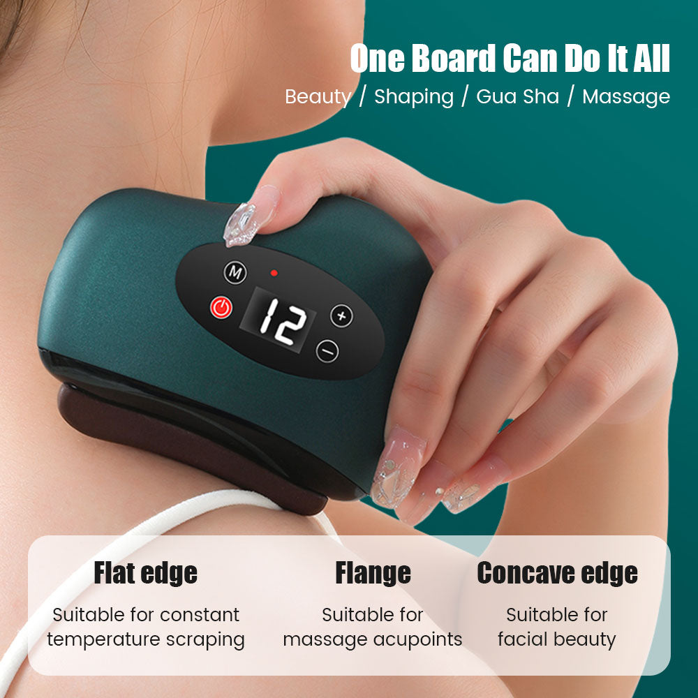 High Quality Electric Guasha Massager with Heating & Vibration – Hot Compress Eye & Face Tool for Skin Lifting & Wrinkle 