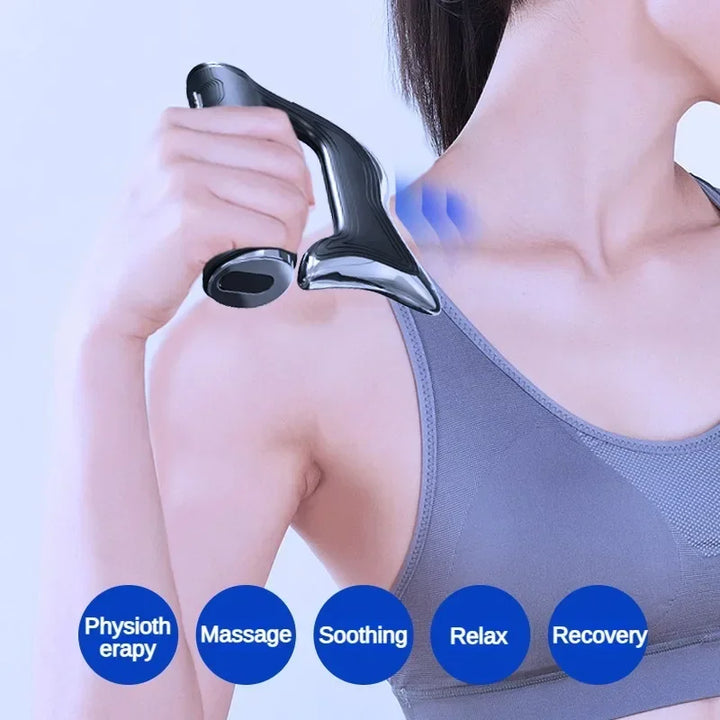 Premium Electric Muscle Massager for Deep Tissue Therapy – NMES Myofascial Gua Sha Scraper, Micro-Vibration & Micro-Current, 