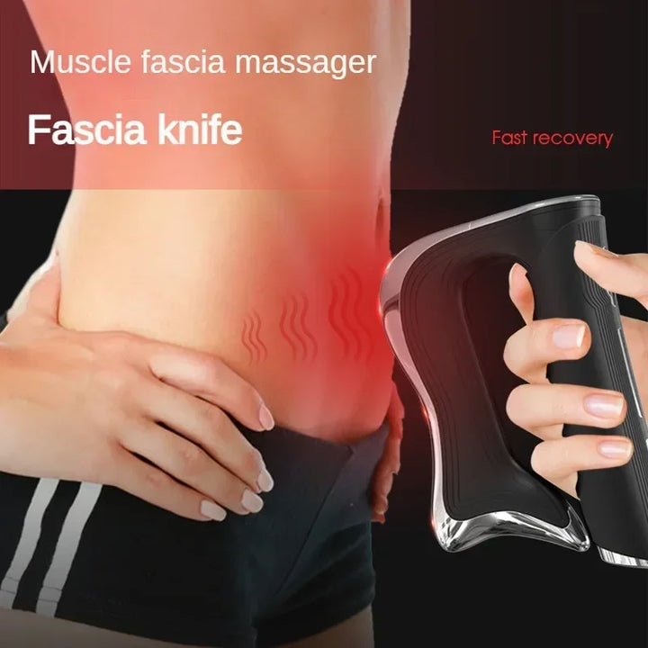 Premium Electric Muscle Massager for Deep Tissue Therapy – NMES Myofascial Gua Sha Scraper, Micro-Vibration & Micro-Current, 