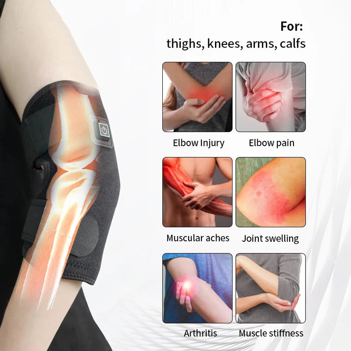 Premium USB Elbow Heating Pad for Arthritis Pain Relief - Thermal Therapy Massager with Adjustable Temperature (40-50°C) for 