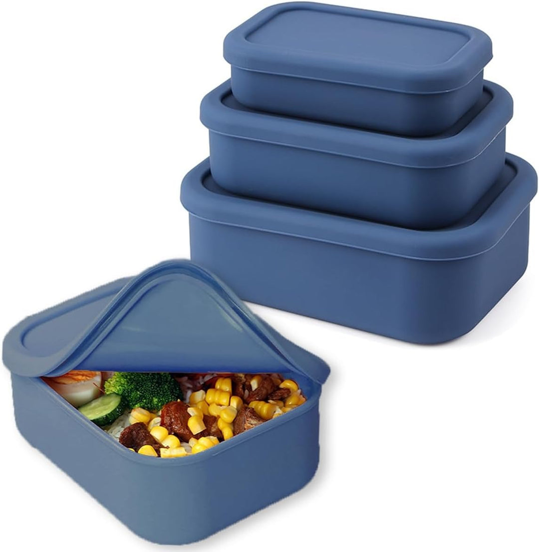 Premium Leak-Proof Bento Lunch Box – Reusable Silicone Meal Prep Container, BPA-Free, Microwave & Dishwasher Safe, Perfect  