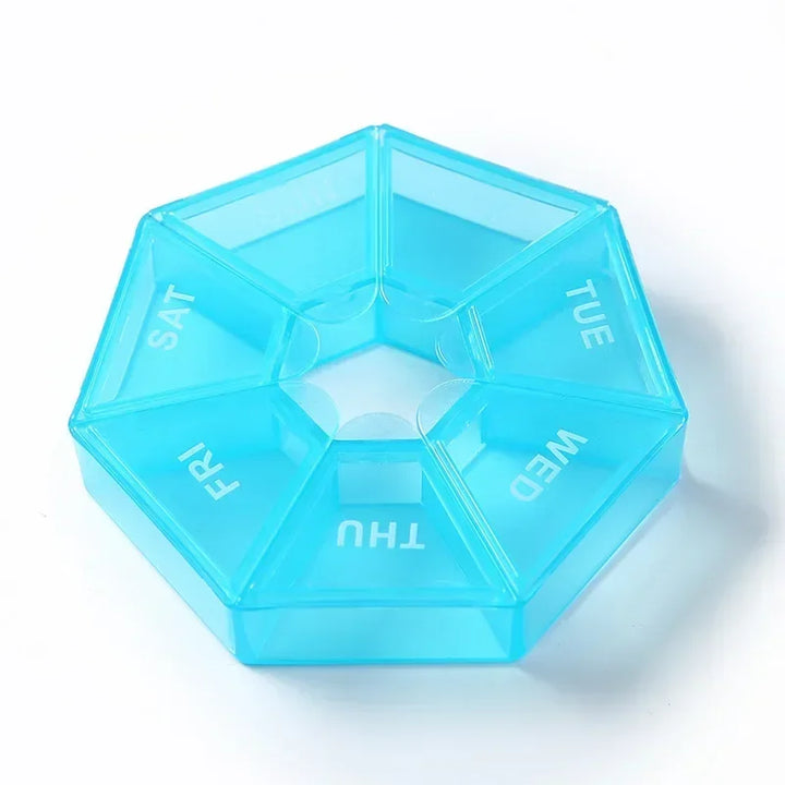 Premium Mini Portable Pill Organizer – Weekly Travel Tablet Holder, Compact 7-Day Storage Box for Pills, Vitamins, and  