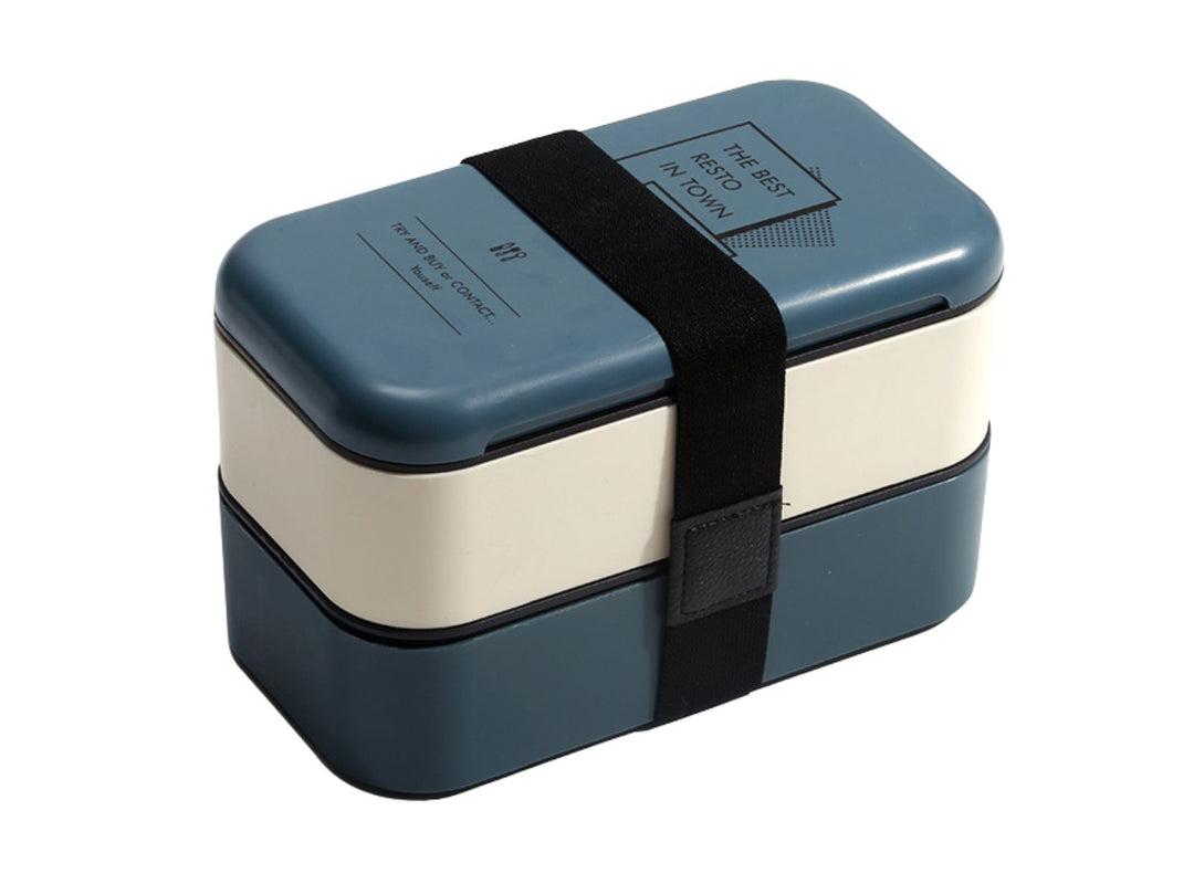 Premium Eco-Friendly Double-Layer Bento Lunch Box – Microwave Safe, 1L Capacity, Health Food Container for Meal Prep, BPA, 