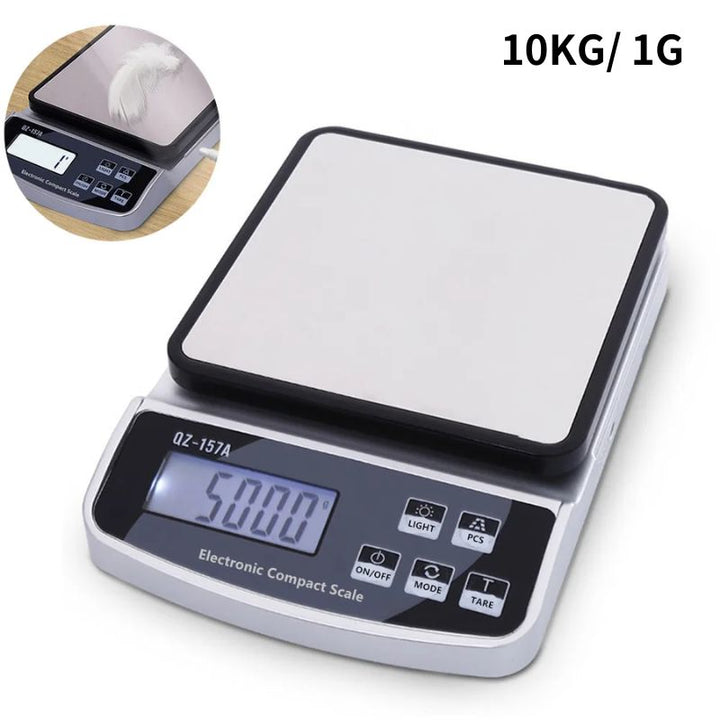 Premium Electronic Kitchen Scale - USB Rechargeable Smart Digital Balance for Food, Coffee, and Baking (3KG/5KG/10KG 