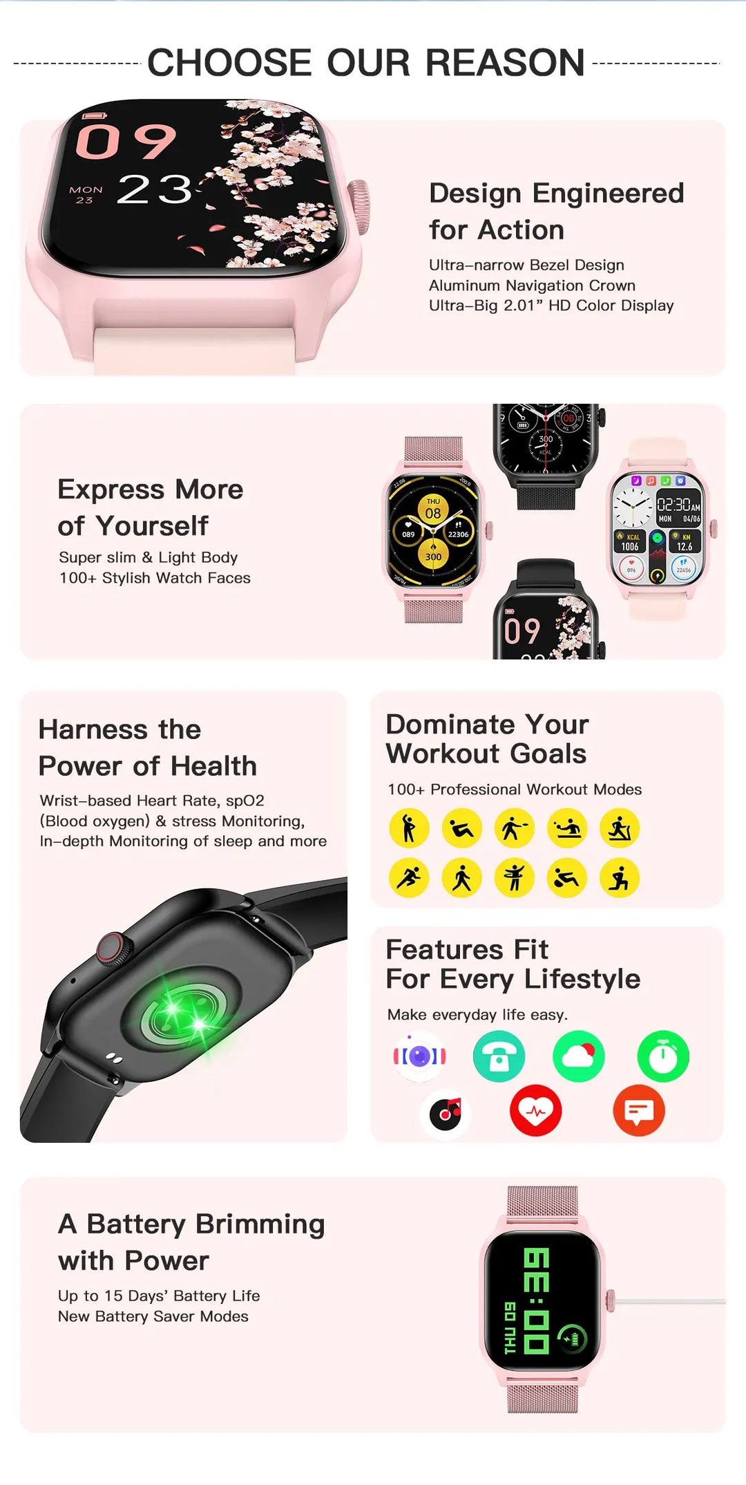 Luxury Smartwatch Android OS - 1.44" Full Touch Screen, Bluetooth Call, Music Control, Fitness Tracker for Men & Women, Health Monitor - StrengthXPhysiotherapy