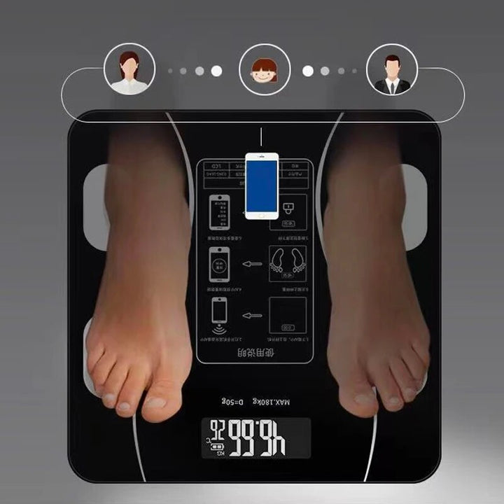 Premium Bluetooth Body Fat Scale – Intelligent, Accurate, and Rechargeable Household Weighing Scale for Adults