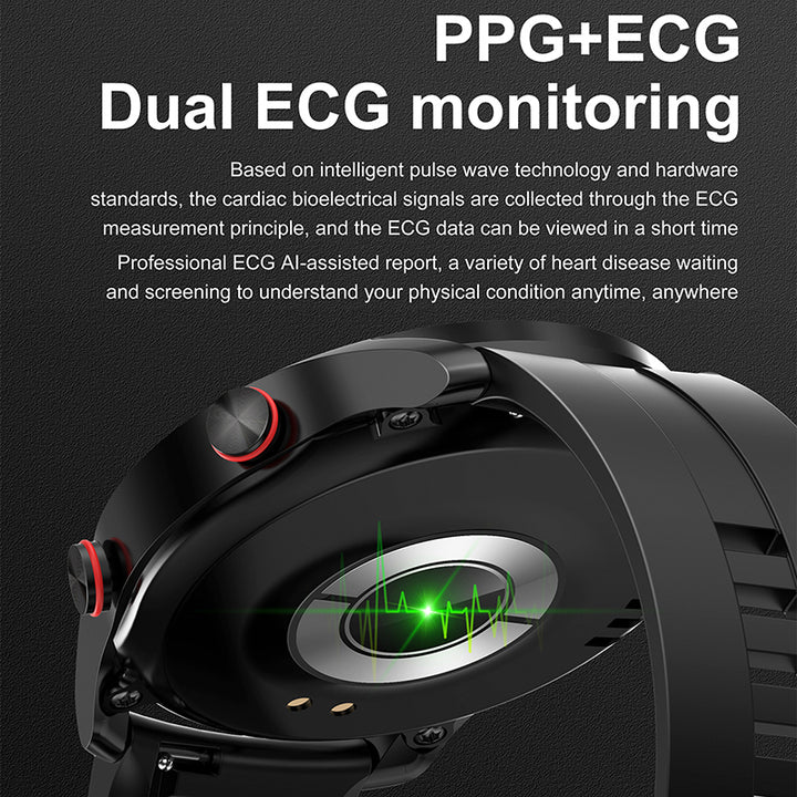 Premium Bluetooth Call Smartwatch for Men - ECG+PPG Health Monitoring, IP67 Waterproof, Heart Rate & Blood Pressure Tracker, 