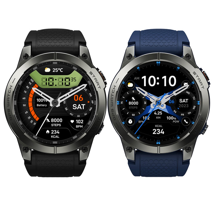 Premium GPS Sports Smartwatch for Men - 1.43” AMOLED, Built-in GPS, 100+ Sports Modes, Health Tracking, 18-Day Battery, 