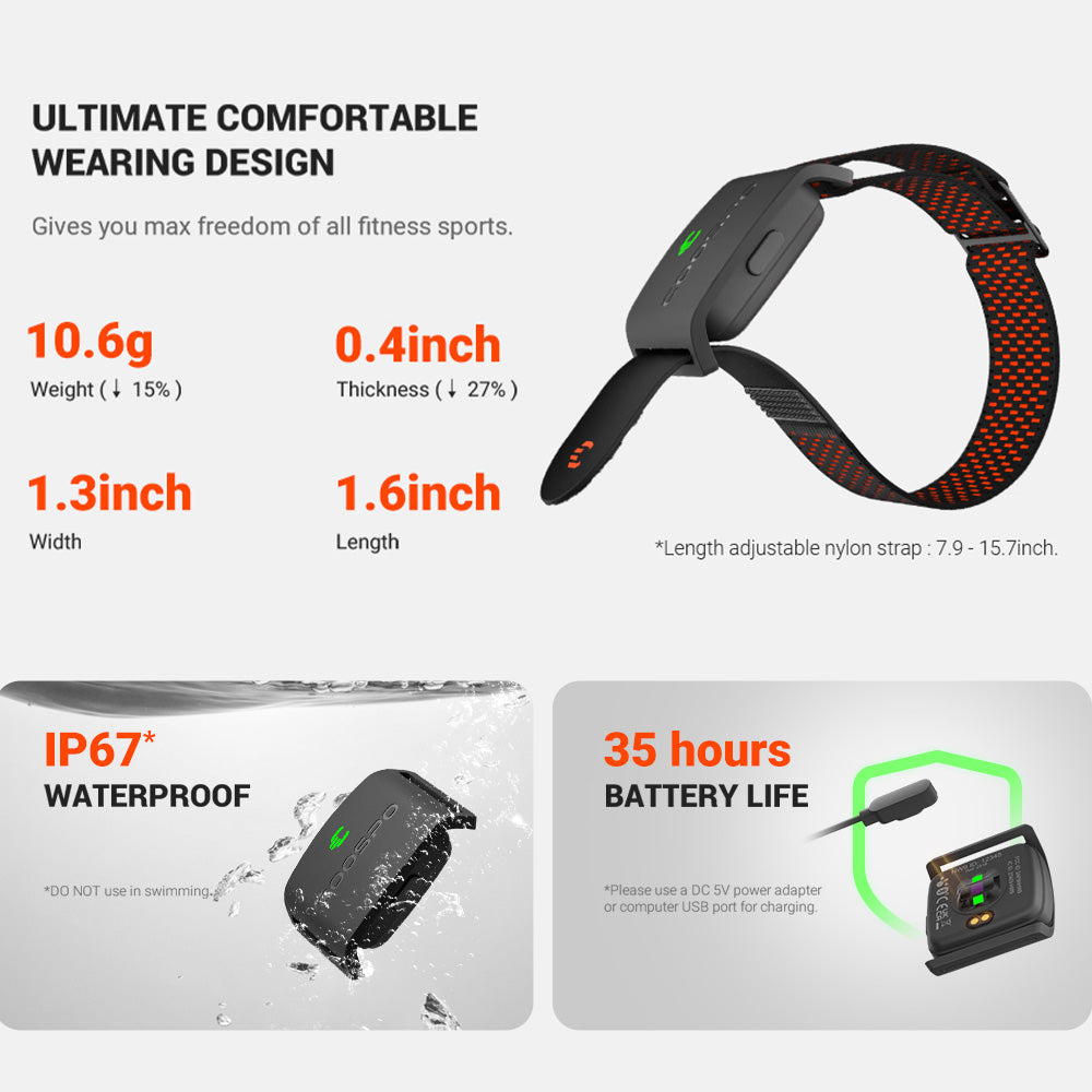 Premium Heart Rate Monitor Bracelet – Bluetooth 4.0 ANT+ Sensor for Cycling, Garmin & Wahoo Compatibility, Outdoor Fitness
