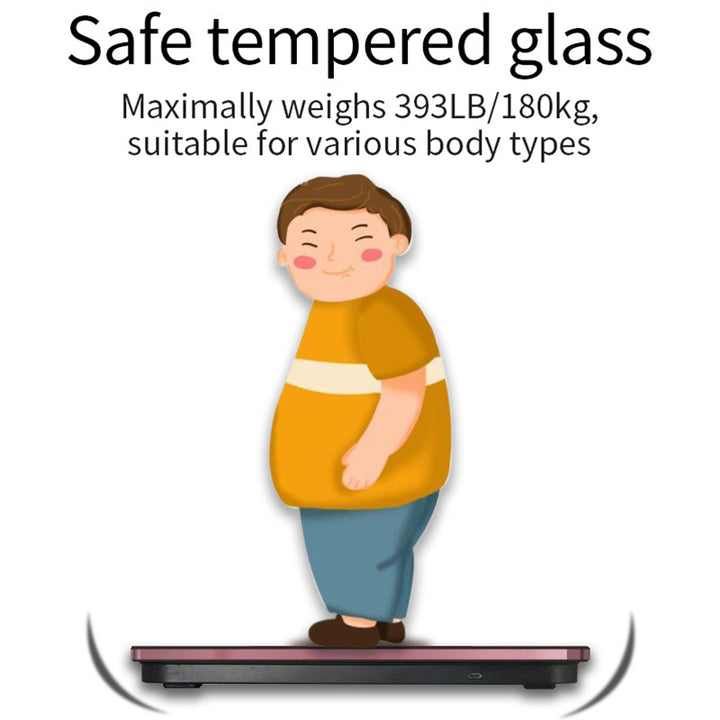 Premium Smart Digital Body Weight Scale – Wireless Fat Analyzer with Smartphone App, Tempered Glass Design, Available in, 