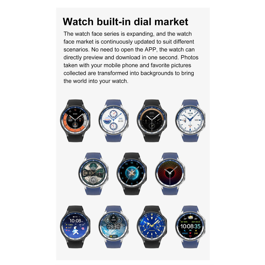 Premium Smartwatch for Men – 1.43'' 3D Surround Vision Display, 4GB RAM, 32GB Storage, Bluetooth Calling, Waterproof, Heart Rate & Sleep Monitoring, MP4 Video Playback, Voice Assistant - StrengthXPhysiotherapy