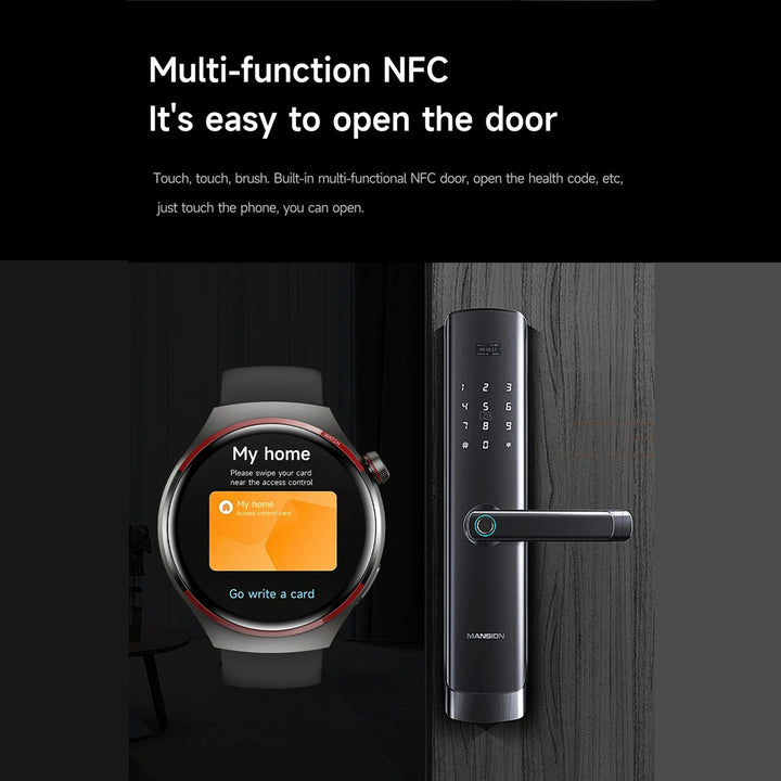 Premium Smartwatch for Men – 1.53'' AMOLED HD Screen, GPS, NFC, Bluetooth Calling, IP68 Waterproof, Heart Rate & Blood Pressure Monitoring, AI Voice Assistant, Sports & Fitness Tracker, 2024 - StrengthXPhysiotherapy