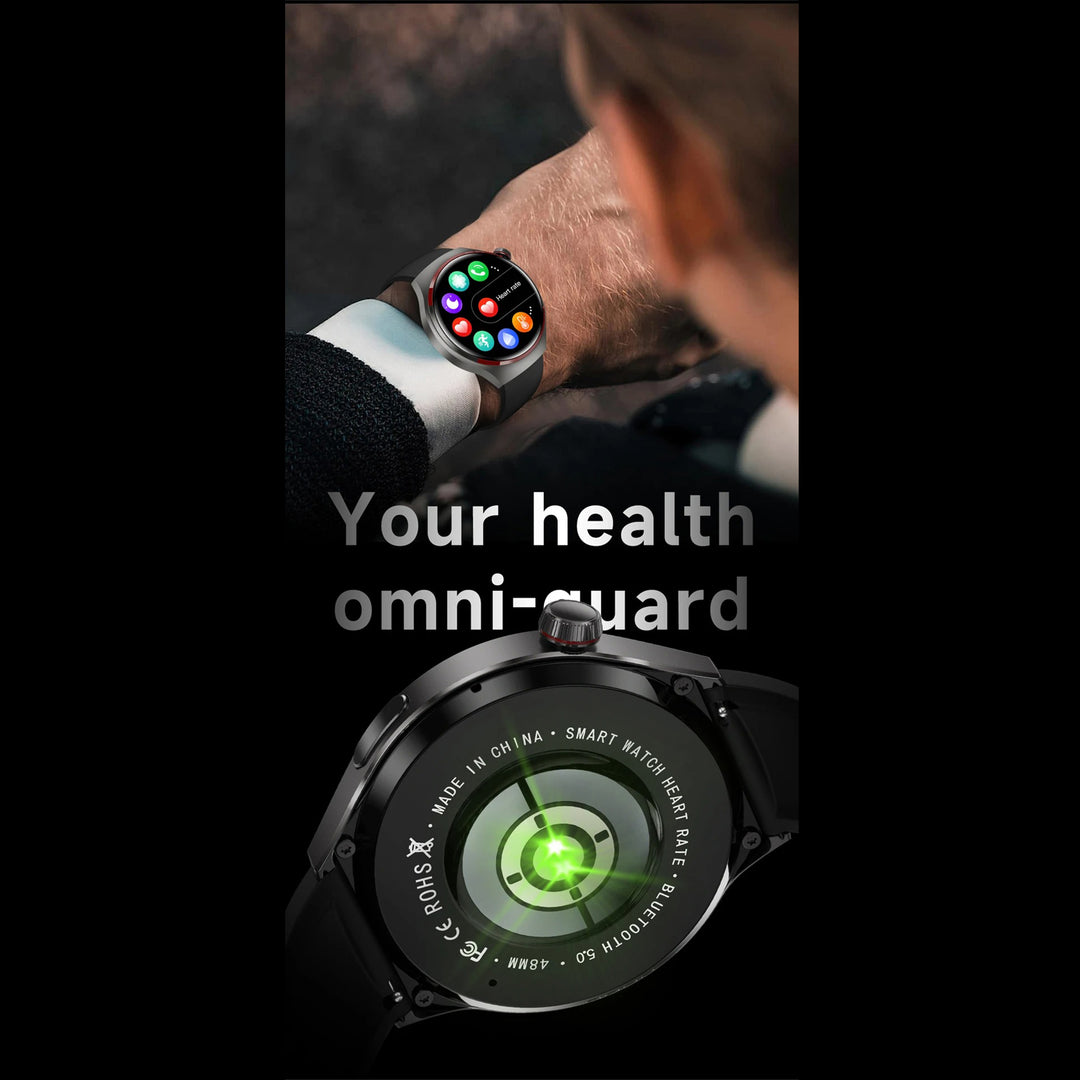Premium Smartwatch for Men – 1.53'' AMOLED HD Screen, GPS, NFC, Bluetooth Calling, IP68 Waterproof, Heart Rate & Blood Pressure Monitoring, AI Voice Assistant, Sports & Fitness Tracker, 2024 - StrengthXPhysiotherapy