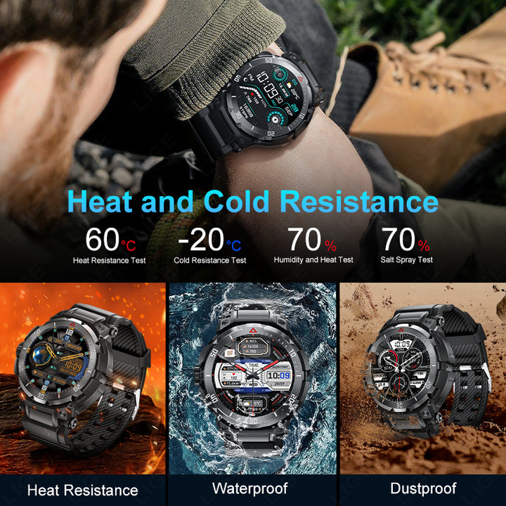 Premium Smartwatch with 1.43" AMOLED Display – GPS, 5ATM Water Resistance, 21-Day Battery Life, 100+ Sports Modes, Bluetooth 