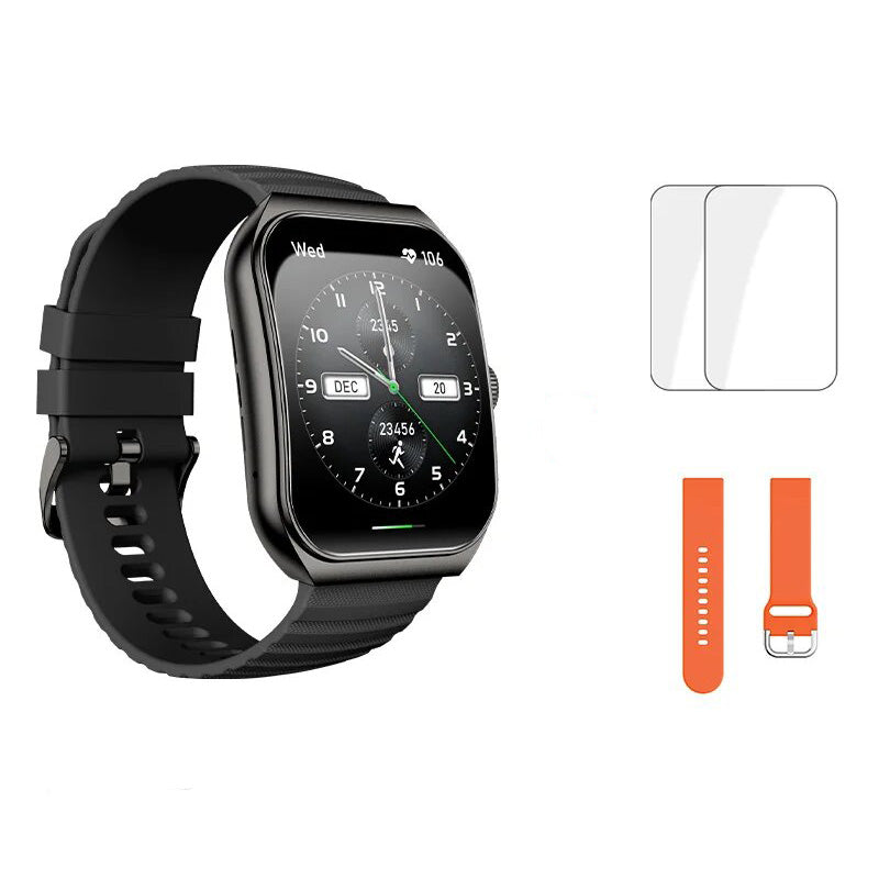 Premium Smartwatch with 1.96" Curved AMOLED Display, Bluetooth Calling, IP68 Waterproof, 100+ Sports Modes, AI Voice 