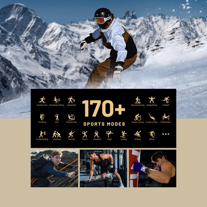 Premium Ultra GPS Smartwatch for Men, 470mAh AMOLED Fitness Tracker, Bluetooth, Digital Watch with AOD, Heart Rate Monitor, Activity Tracker & More - StrengthXPhysiotherapy