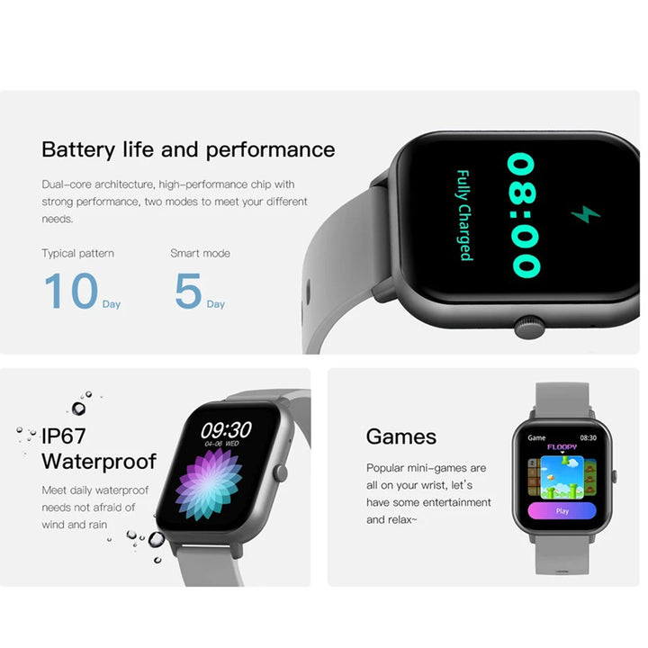 Premium Smartwatch for Women – Custom Dial, Bluetooth Calling, Music Control, IP67 Waterproof, Fitness Tracker, Heart Rate & Blood Pressure Monitor, Compatible with iOS & Android - StrengthXPhysiotherapy