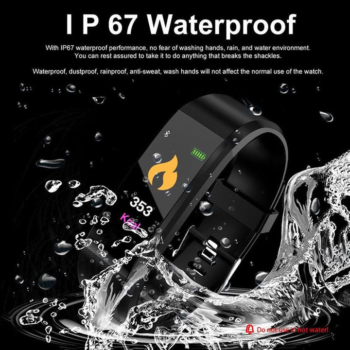 Premium Smart Fitness Tracker – Heart Rate, Blood Pressure Monitor, Activity Tracker, Bluetooth-Compatible, IPX7 