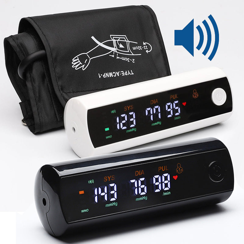 Premium Rechargeable Blood Pressure Monitor – Large LCD Screen, Russian Voice, Digital Arm Sphygmomanometer, LI-ION 