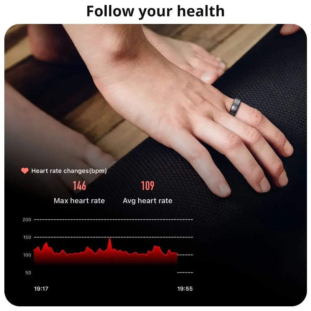 Premium Fitness Tracker Smart Ring for Men & Women - Health Monitoring, Heart R ate, Blood Oxygen & Body Temperature 