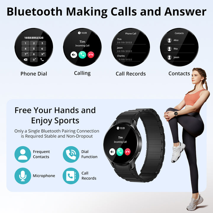 Premium AMOLED Smartwatch with AI, Bluetooth Calling, 100+ Sports Modes, IP68 Waterproof, Prayer Alerts, Health & Fitness 