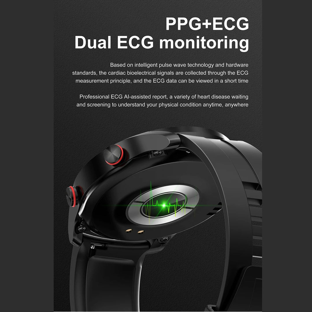 Premium Smartwatch for Men – Full Circle Touch Screen, Bluetooth Call, Waterproof, Heart Rate & Blood Pressure Monitoring, Sports Activity Tracker - StrengthXPhysiotherapy