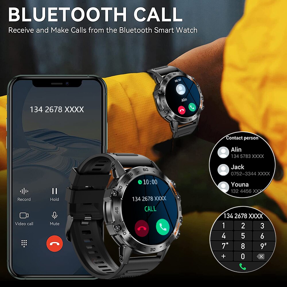 Premium Bluetooth Call Smartwatch for Men - IP67 Waterproof, 1.39-inch Display, Fitness Tracker, Sports Modes, Compatible  