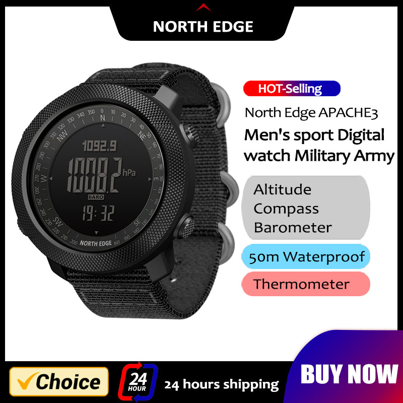 Premium Waterproof Sports Watch for Men and Women – 50M Waterproof, Dual Time, Pedometer, Stopwatch, Alarm, Countdown, 