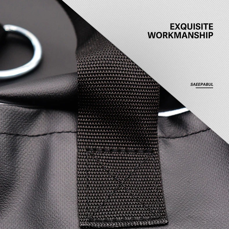 Premium Professional Boxing Sandbag – 40/46in Empty Heavy Punching Bag for Gym & Fitness – Durable Synthetic Leather, Reinforced Webbing, Hanging Kick Training – Includes Hook, Carabiner & Handwraps - StrengthXPhysiotherapy