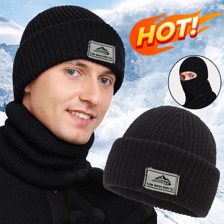 Premium Winter Balaclava Hat – 2-in-1 Knitted Ski Mask Beanie for Men, Windproof, Warm, Cold-Resistant Earmuff Cap for  
