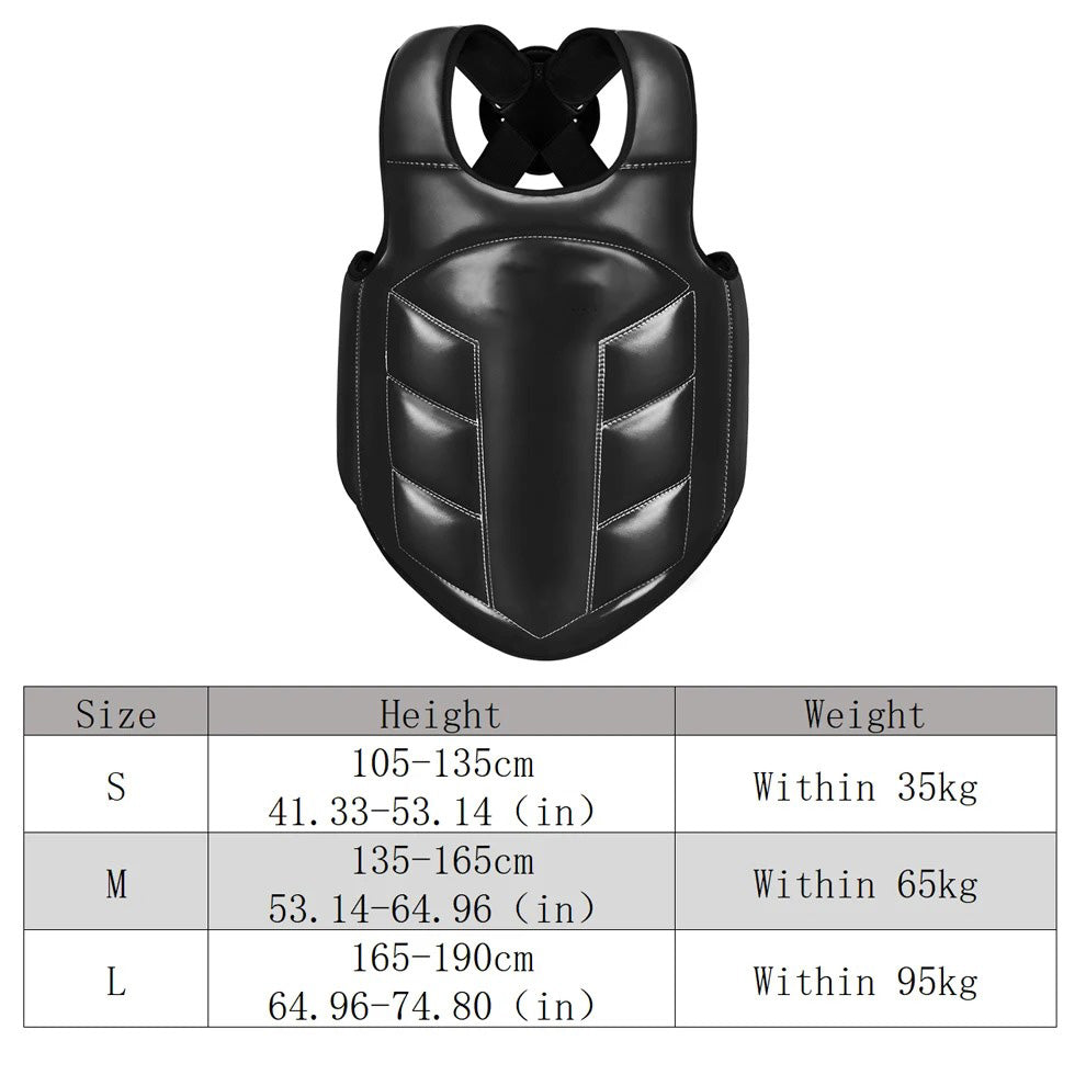 Premium Boxing Chest Guard – Reversible Rib Shield Protector for MMA, Taekwondo, Kickboxing & Martial Arts – Body Vest for Training, Target Practice, and Sanda - StrengthXPhysiotherapy
